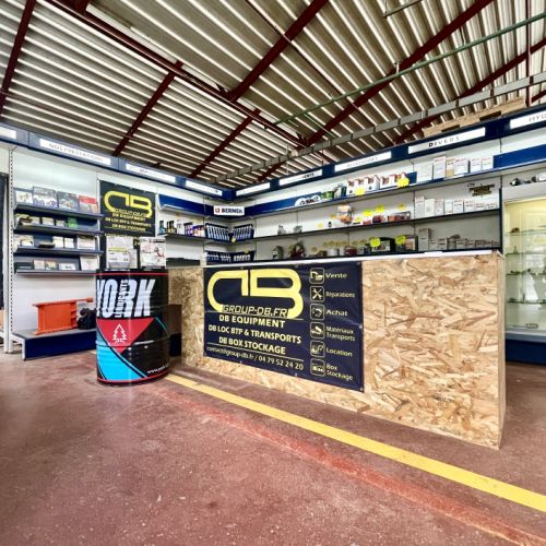 Magasin pièces de rechange TP - DB EQUIPMENT Savoie