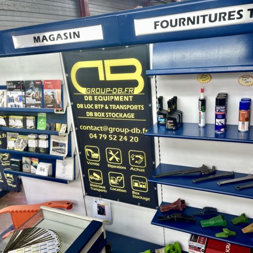 Magasin pièces de rechange TP - DB EQUIPMENT Savoie